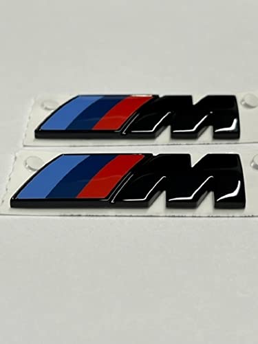 BMW M Emblem Schwarz Glanz Kotflügel Logo Seite M Paket...