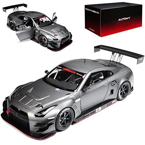 AUTOart Nisan Skyline R35 GT-R Nismo GT3 Dunkel Matt Grau...